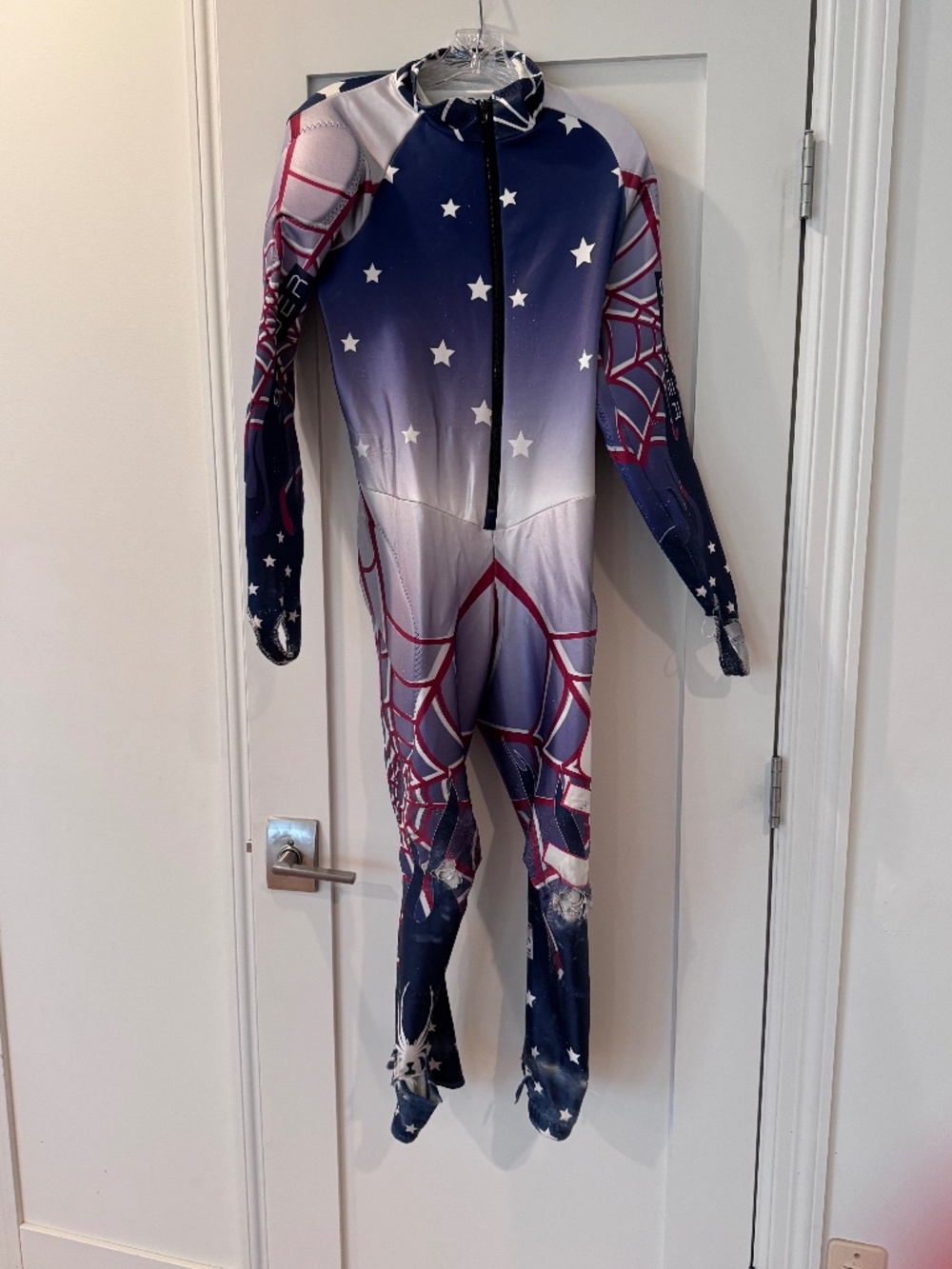 Men's Medium Spyder Padded Racing Ski Suit (Used) FIS Legal